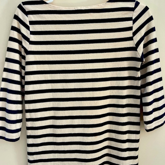 J. Crew Navy and Cream Striped Long Sleeve Top - Picture 2 of 4